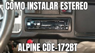 ALPINE CDE172BT  Como instalar Estereo ALPINE en el vocho [upl. by Qifahs]