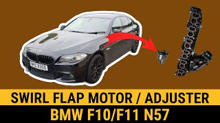 How to remove amp install swirl flap motor intake manifold adjuster unit BMW F10 F11 N57 530d 330d X5 [upl. by Ravo]