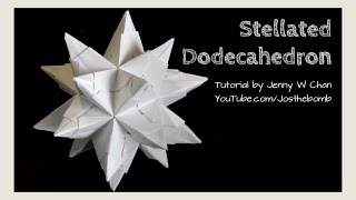 DIY Origami Ball  Christmas Star Ball  Ornament Stellated Icosahedron  Modular Origami [upl. by Nakashima448]