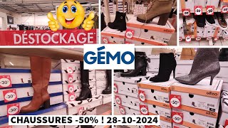 📢 GÉMO CHAUSSURES 💯 CHAUSSURES FEMME 50 😇 gemo promotion arrivage soldes promo [upl. by Naloc994]