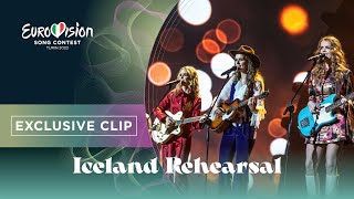 Systur  Með Hækkandi Sól  Exclusive Rehearsal Clip  Iceland 🇮🇸  Eurovision 2022 [upl. by Nauqram]