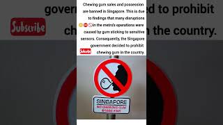 Chewing Gum is Banned in Singapore 🚫🍬ChewingGumBanMetroDisruptionsshorts news viralvideos [upl. by Duahsar]