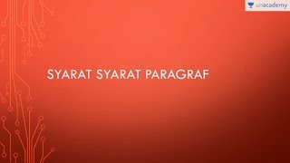 Syarat syarat paragraf Bahasa Indonesia  SBMPTN SMA UN [upl. by Anirahtak]