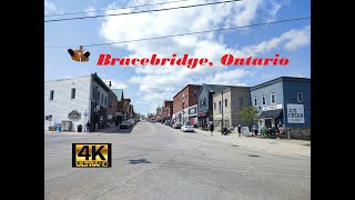 Bracebridge 🌁 Ontario 4K Walking and Driving Tour [upl. by Devad]