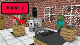 Monster School Unboxing Iphone X  Minecraft Animation [upl. by Nael]