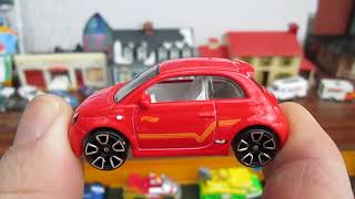 Red Fiat 500e  2022 Mattel Hot Wheels Toy Car Unboxing and Review  HW Green Speed Series [upl. by Asyral]