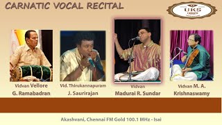 UKS CARNATIC Madurai R Sundar respected Vocalist highly respectd for his singular musical abilities [upl. by Wershba171]