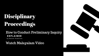 2  Conducting Preliminary Inquiry Procedures Kerala Malayalam [upl. by Ahsahs]