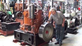 Startup and running of a 1929 Kromhout M1 hot bulb engine [upl. by Airekat]