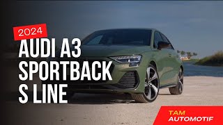 NEW AUDI A3 SPORTBACK S LINE FACELIFT 2024 • INTERIOR AND EXTERIOR DETAILS • REVIEW [upl. by Goldberg]