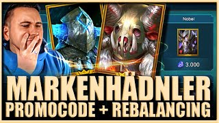 Raid Shadow Legends  Markenhändler UPDATE  Häuptling und Gurgoh Rebalancing  Promocode [upl. by Barbie408]