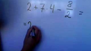 Matematik 1a 1b 1c A Prioriteringsregler Exempel 1 mbo13mat01c [upl. by Irehj]