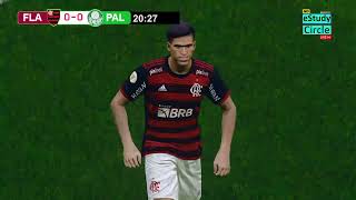 FLAMENGO X PALMEIRAS AO VIVO COM IMAGENS  PES 21 Video Simulation Gameplay [upl. by Convery]