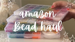 AMAZON BEAD HAUL clay beads charms seed beads etc [upl. by Ahsiram]