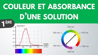 COULEUR et ABSORBANCE dune solution  1ère spé  Physique Chimie [upl. by Asiluy]