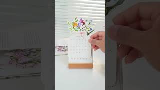 The new year is coming soon The new 2025 desk calendar is in the shape of flowers Desk calenda [upl. by Nodarb]