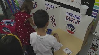 Waukee 1st graders vote in unique election [upl. by Annaitsirk]