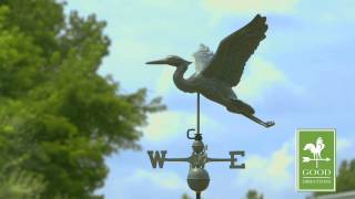 Good Directions 9606V1 Blue Heron Weathervane  Blue Verde Copper [upl. by Nelyaw]