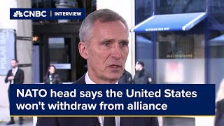 NATO head says the United States wont withdraw from alliance It makes the US stronger [upl. by Bara]