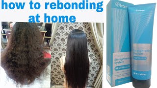 how to hair rebonding  framesi silies rebonding how to straight hairpermanent hair straightening [upl. by Reagan58]