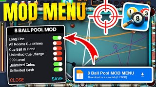 🔴 8 Ball Pool MOD Menu ✅ Líneas Largas Dinero Infinito y Max Power en 8 Ball Pool MOD AndroidiOS [upl. by Nevuer]