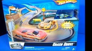 Hot Wheels Crash Curve Play Set Product Review [upl. by Dermot]