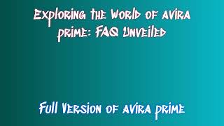 avira prime 2025 latest version full installation and License Code Procedure [upl. by Roosnam]