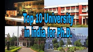 Top 10 University in India for PhD course [upl. by Halfon791]