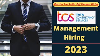 TCS Recruitment 2022  TCS Management hiring  TCS MBA Hiring 2023  Massive Pan India Off Campus [upl. by Shell]