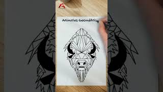 💥 DIBUJOS Geométricos  BISONTE 💡 [upl. by Eetnom853]