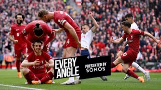 EVERY ANGLE of Diogo Jotas late winner at the Kop [upl. by Nowad]