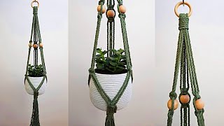 🌻DIY PORTAMACETAS de MACRAME paso a paso PRINCIPIANTESDIY Macrame Plant Hanger for Beginners [upl. by Barcot]