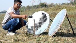 ✳️3 Awesome Experiments With Parabolic Mirror in Hindi Solar Cooker [upl. by Enelyahs194]