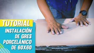 APRENDE CON CELIMA TREBOL COMO INSTALAR GRES PORCELÁNICO 60x60 [upl. by Aciria]