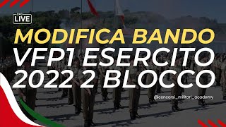 Modifica Bando VFP1 Esercito 2° Blocco 2021 Lettura Diretta  Concorsi Militari Academy [upl. by Tychonn421]