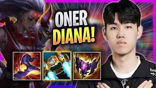 ONER IS A GOD WITH DIANA  T1 Oner Plays Diana JUNGLE vs Viego  Season 2023 [upl. by Devinne332]