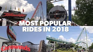 Most Popular Carowinds Rides in 2018 [upl. by Nadruoj979]