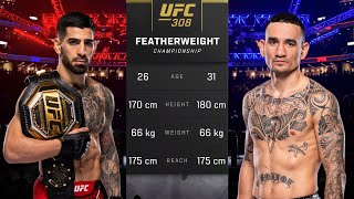 Ilia Topuria vs Max Holloway Full Fight  UFC 308 Fight Of The Night [upl. by Ahsieym429]