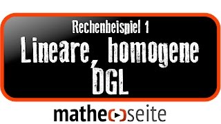 Lineare homogene Differentialgleichung mit Trennung der Variablen lösen Beispiel 1  A5302 [upl. by Wallinga]