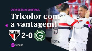 LUCIANO E CALLERI MARCAM E TRICOLOR VENCE A IDA SÃO PAULO 2 X 0 GOIÁS  COPA BETANO DO BRASIL [upl. by Eisset]