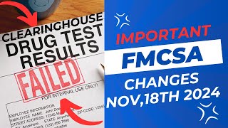 FMCSA Changes Nov 18th 160000 Truckers Could Lose Jobs Are You at Risk [upl. by Naneik]