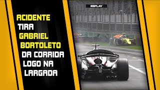 ACIDENTE TIRA GABRIEL BORTOLETO DA SPRINT NA AUSTRÁLIA PELA FÓRMULA 2 F2 ENZO FITTIPALTI É P12 [upl. by Oeniri449]