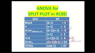 17Split Plot in RCBD [upl. by Ianahs812]