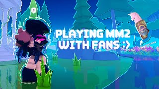 Mm2 live with fans😋😋🦈 WITH CindyLouHouVille [upl. by Anaujit]