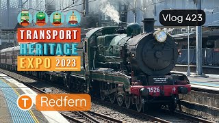 Sydney Transport Vlog 423 Redfern Trainspotting  Transport Heritage Expo 2023 [upl. by Idahs]