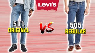 Levis 501 Original VS 505 Explained in 15 Seconds 🤯 [upl. by Ellenehs]