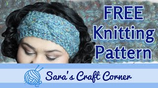 Seamless Braided Chunky Knit Headband  FREE Knitting Pattern [upl. by Particia]