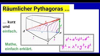 Räumlicher Pythagoras kurz und einfach [upl. by Floeter]