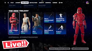 🔴 STAR WARS SKINS FORTNITE ITEM SHOP LIVE Today Fortnite Chapter 5 [upl. by Narba]