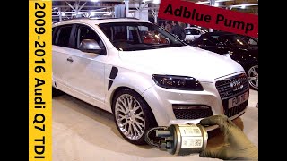 20092016 Audi Q7 TDI Adblue SCR Pump Motor Replacement Repair Fender Liner automobile audi [upl. by Ydroj]